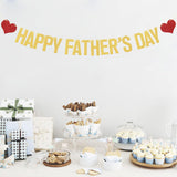 Happy Father's Day Gold Glitter Banner Best Dad Ever Party Decorations for Dad Birthday Celebration