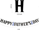 Happy Father's Day Black Glitter Banner Hanging Decorations for Home Office Party Celebrations
