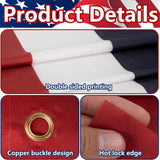 2 Pack USA Bunting Flags | Double Sided Patriotic Porch Banner, Outdoor Decor