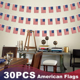 USA Patriotic Bunting Flags | Double Sided 4th of July Porch Banner, Outdoor Decor