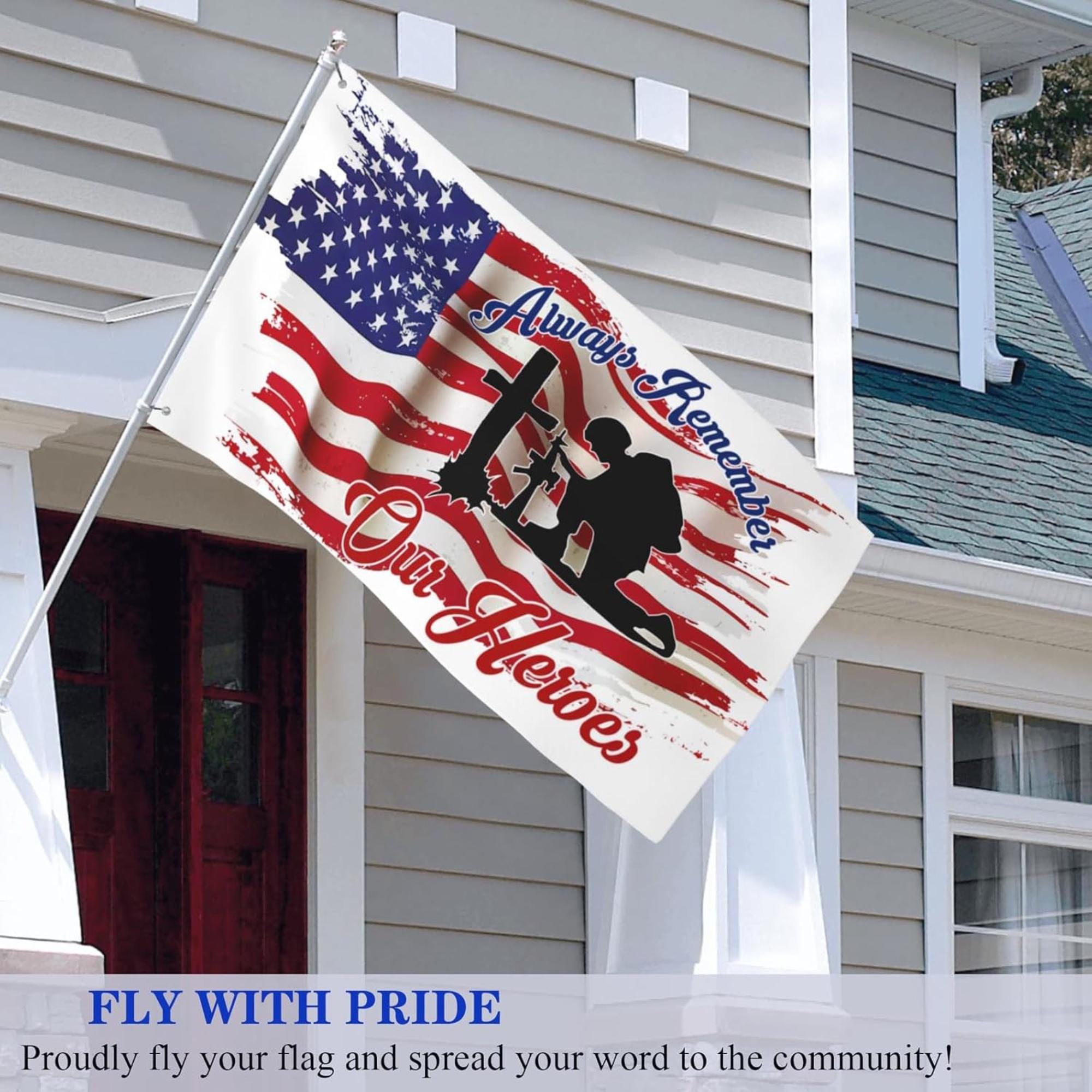 Memorial Day Garden Flag | Double Sided Patriotic Heroes Tribute (3x5)