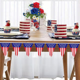 USA Flag Pennant Banner, 40 PCS Patriotic Triangle Garland, 4th of July Decor