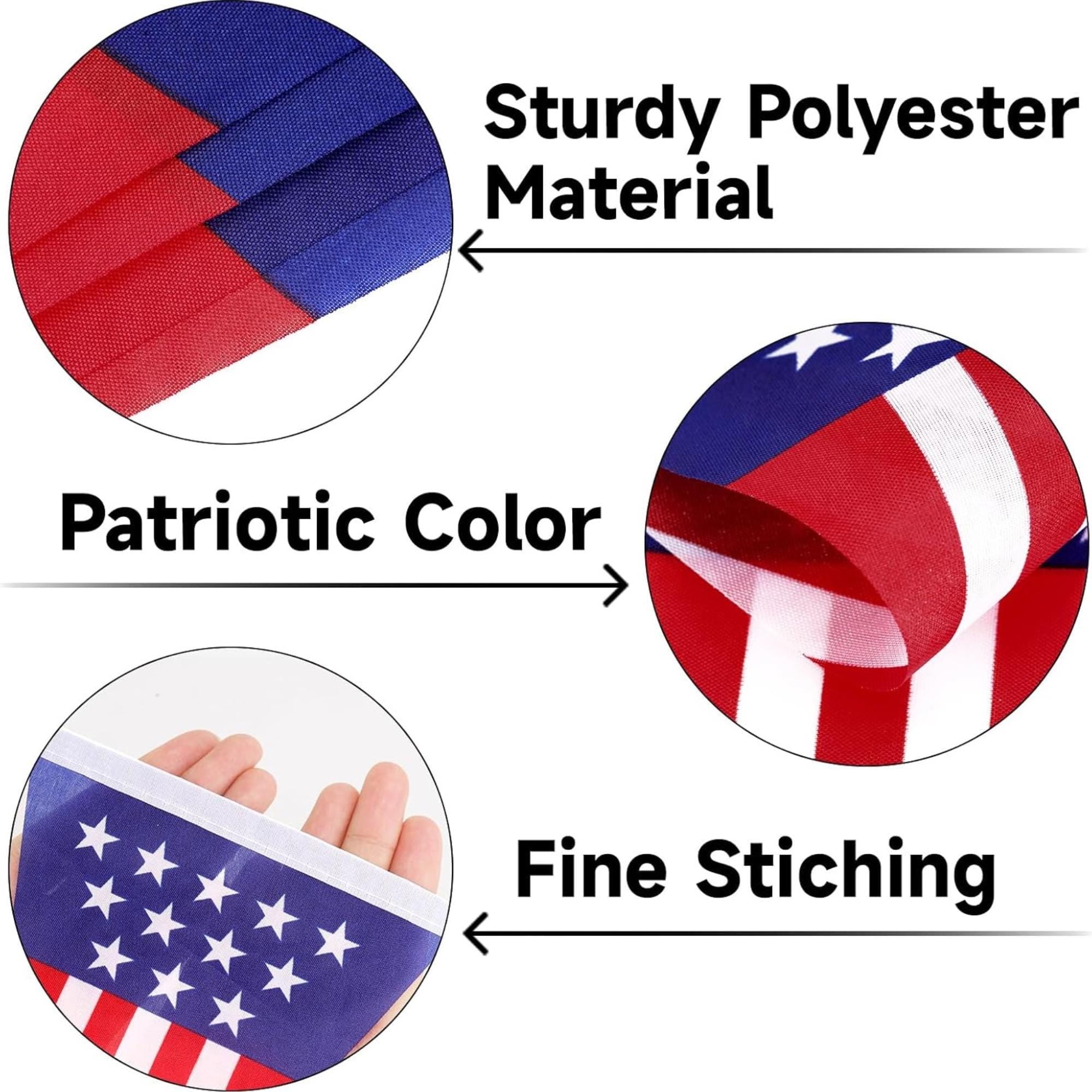 USA Flag Pennant Banner, 40 PCS Patriotic Triangle Garland, 4th of July Decor