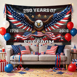 Patriotic Eagle Banner | 250th Anniversary USA Flag Backdrop, 4th July Party Decor