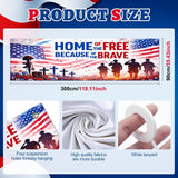 Patriotic Memorial Day Banner | Home of the Free Because of the Brave Yard Decor