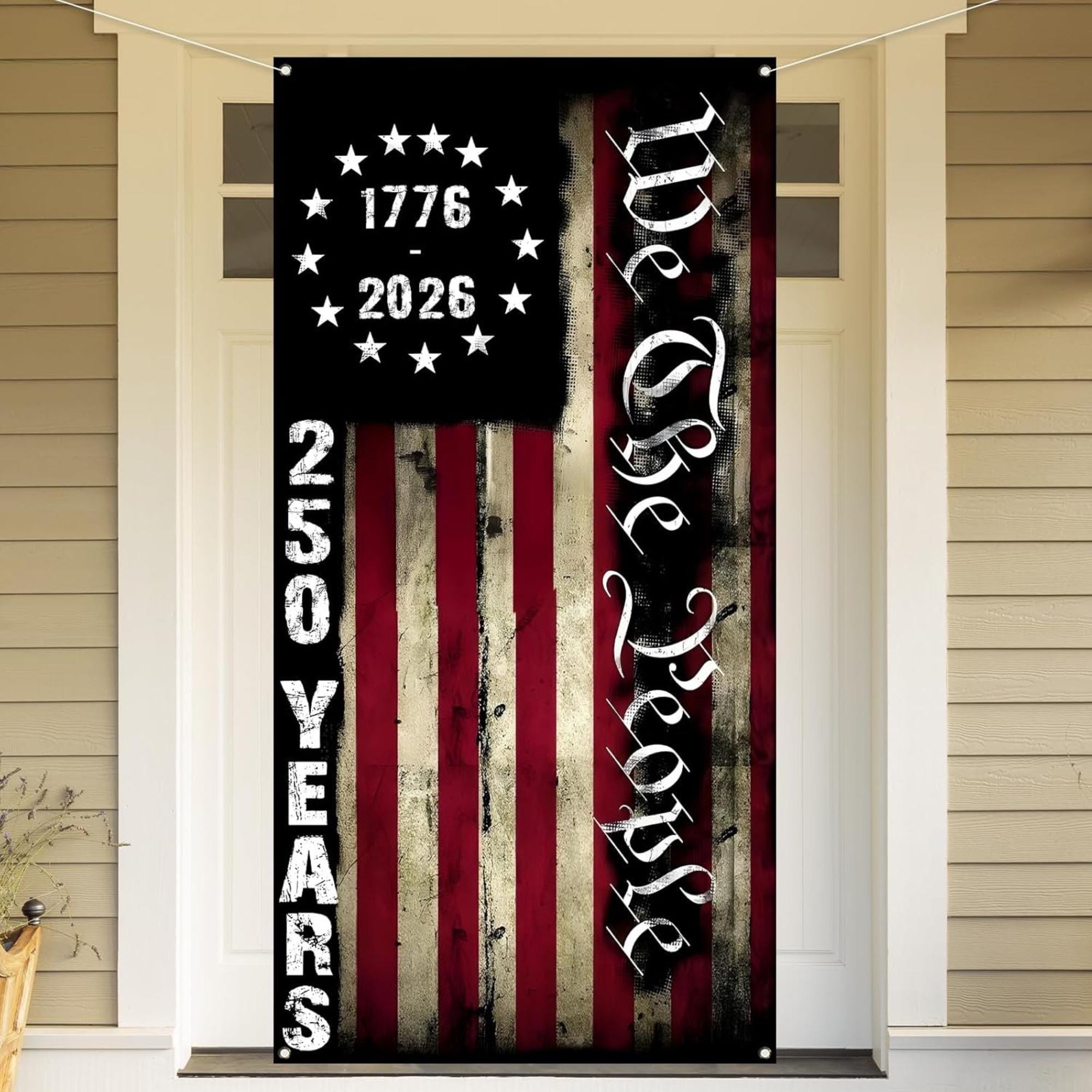 American 250th Anniversary Door Banner | Patriotic Independence Day Decor
