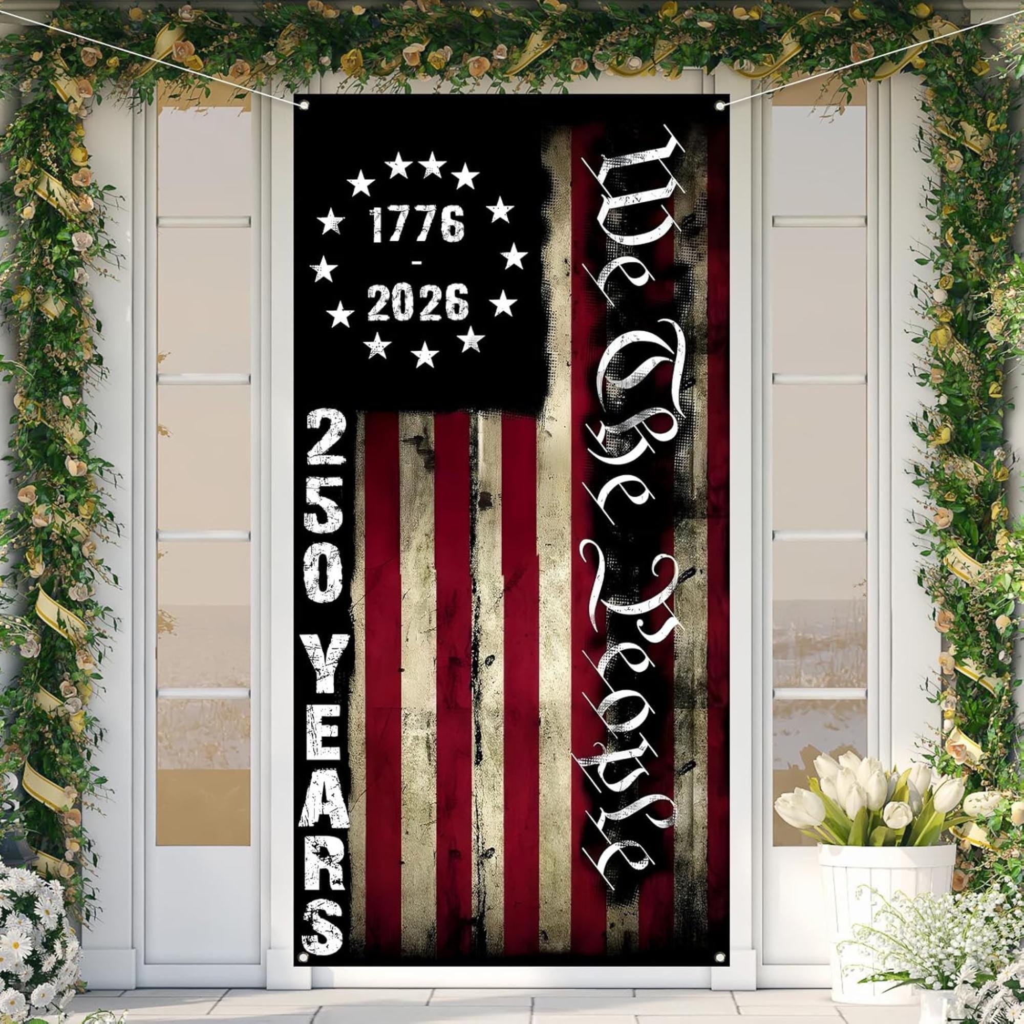 American 250th Anniversary Door Banner | Patriotic Independence Day Decor