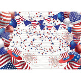 Patriotic Balloons Photography Backdrop | 4th of July Party Decor (7x5 Ft)