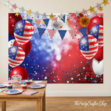 American Flag Photography Backdrop | 4th of July Patriotic Party Decor