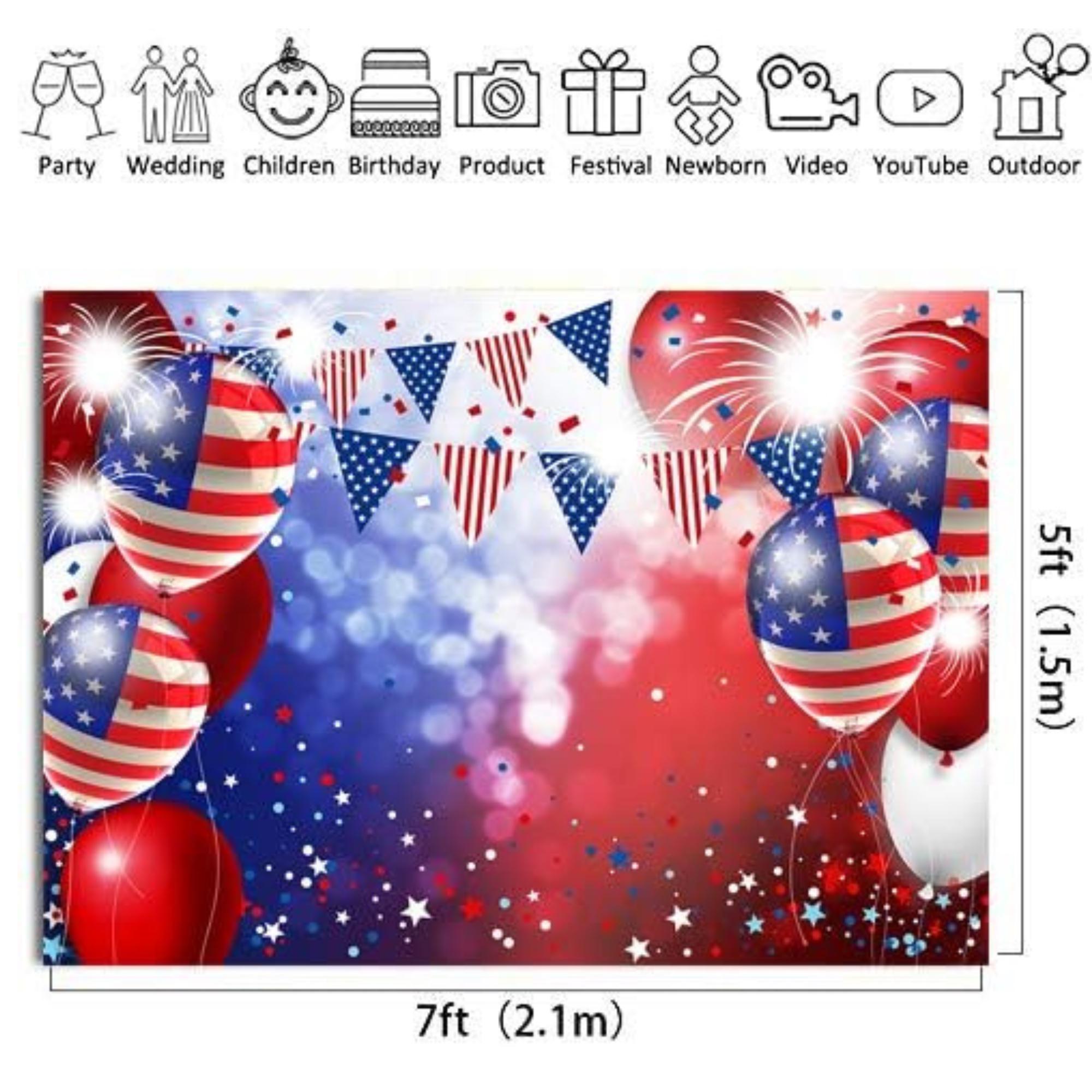 American Flag Photography Backdrop | 4th of July Patriotic Party Decor