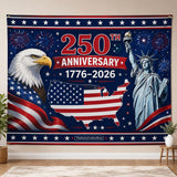 250th Anniversary American Flag Backdrop | Patriotic Eagle USA Map Photo Banner