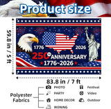 250th Anniversary American Flag Backdrop | Patriotic Eagle USA Map Photo Banner
