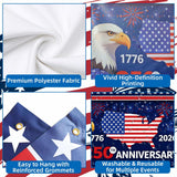 250th Anniversary American Flag Backdrop | Patriotic Eagle USA Map Photo Banner