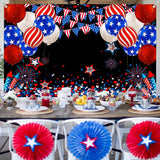American Flag Backdrop | 4th of July Photo Banner, Independence Day Party Decor (70.8x43.3 Inch)