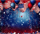 Patriotic American Flag Backdrop | 4th of July Party Photo Banner, Independence Day Decor