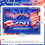 7x5 Ft 4th of July 250th Anniversary Backdrop | America 1776–2026 Flag Stars & Fireworks | Patriotic Party Decor