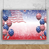 10x8 Ft Patriotic Fireworks Backdrop | American Flag 4th of July Photo Banner | Independence Day Party Decor