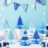 10 Pcs Christmas Tree Honeycomb Centerpieces | Winter Wonderland Table Decor