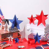 Patriotic Glitter Star Centerpieces | 4th of July Table Decor (45 Pcs)