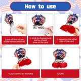 9 Pcs Patriotic Honeycomb Centerpieces | American Flag Liberty Fireworks Table Decor | 4th of July Decorations