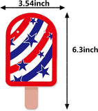 4th of July Popsicle Banner Garland: Patriotic Red White Blue Bunting Party Decor