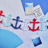Nautical Anchor Garland: Red, White, Blue Patriotic Party Decorations