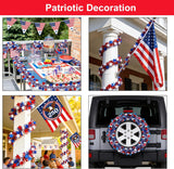 39.5FT Patriotic Glitter Tinsel Garland Red White Blue Star Banner 4th of July Decorations