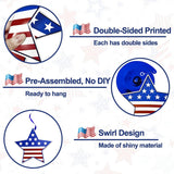 30PCS USA 250th Anniversary Hanging Swirl Decorations Patriotic 4th of July Party Supplies