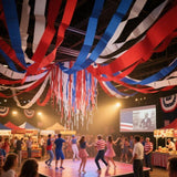 6 Rolls Patriotic Crepe Paper Streamers 492FT Red White Blue Party Decorations