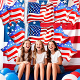 Patriotic Balloons: American Flag Stars, Red White Blue 4th of July Decor