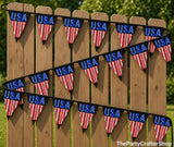 Happy 4th of July American Flag Banner Patriotic Independence Day Party Decorations