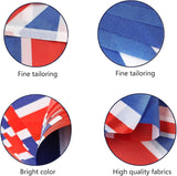 60PCS Union Jack Pennant Banner Flags Double Sided UK Bunting for Soccer Parties & Events