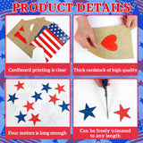 Patriotic Star Banner Garland Red White Blue 4th of July Party Decorations