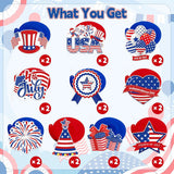 40PCS Patriotic Hanging Swirl Decorations Double Sided 4th of July Ceiling Streamers