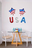 Patriotic USA Balloon Decoration Set American Flag & Star Balloons 4th of July Party Decor