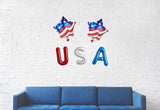Patriotic USA Balloon Decoration Set American Flag & Star Balloons 4th of July Party Decor