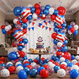 Red White Blue Balloon Kit: American Flag, Confetti, Stars – 4th July Decorations