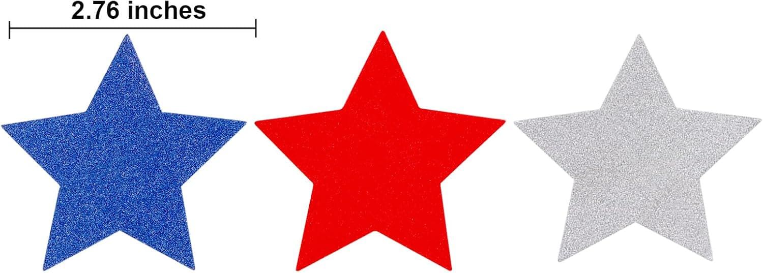 3 Pack Patriotic Star Garland Streamers 44FT Red White Blue 250th Anniversary Decorations