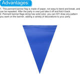 98FT Deep Blue & Yellow Pennant Banner Flags Triangle Bunting Party Decorations