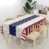 3 Pack Patriotic Tablecloths Red White Blue Disposable USA Party Table Covers