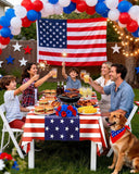 8 Pack America 250th Anniversary Patriotic Tablecloths American Flag Party Table Covers