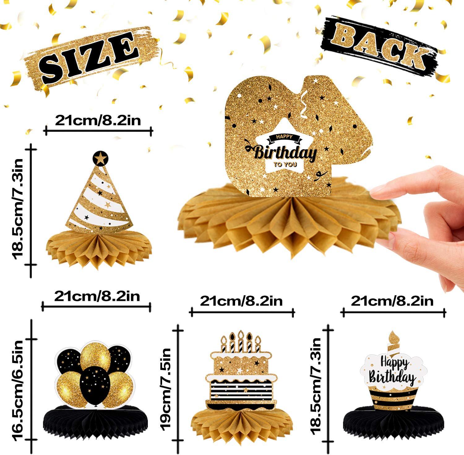 Happy 40th Birthday Honeycomb Centerpieces Cheers to 40 Years Table Decorations Party Supplies