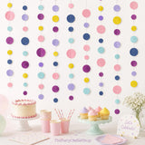 Felt Garland Banner: Polka Dot Party Decorations for Baby Shower, Nursery