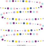 Felt Garland Banner: Polka Dot Party Decorations for Baby Shower, Nursery