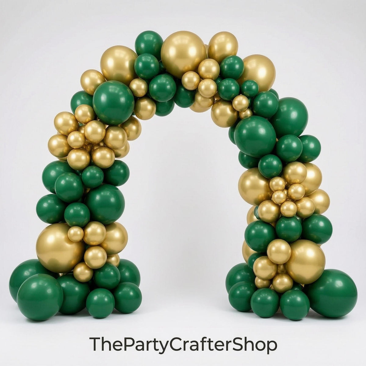 134PCS Green & Gold Balloon Arch Kit Metallic Dark Green Balloons Garland Party Decorations