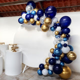Blue Gold Balloon Arch Kit Navy Royal Metallic Confetti Balloon Garland Party Decor