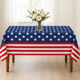 60x84 Inch Patriotic American Flag Tablecloth 4th of July Party Table Cover