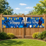 Happy Father's Day Blue Necktie Banner Large Yard Sign Party Decorations for Dad