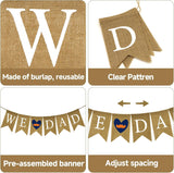 Happy Father's Day Burlap Banner Rustic Pre-Strung We Love Dad Party Decorations