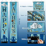 Happy Father's Day Porch Banner Set: Blue "I Love Dad" Door Decorations